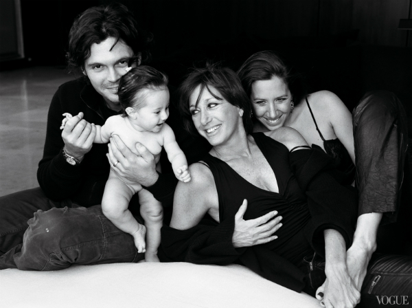 Donna Karan és családja 2004-ben