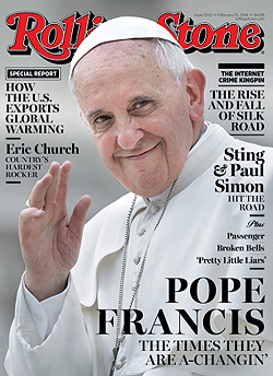 Címlapra tette Ferenc pápát a világ elsőszámú rockmagazinja