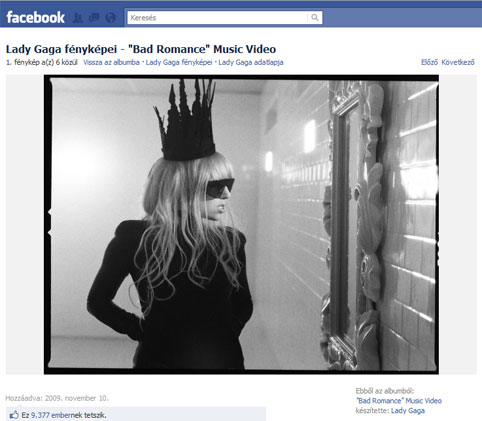 Lady Gaga a Facebook sztárja