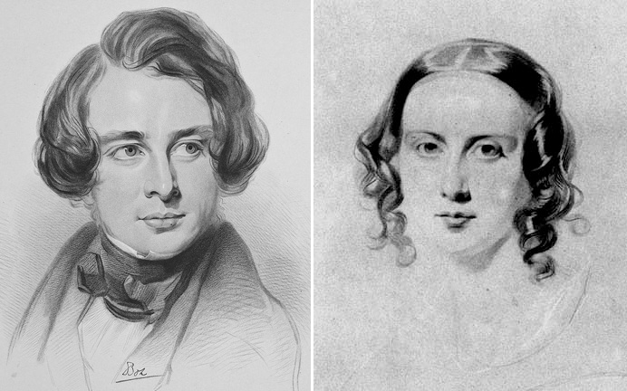 A fiatal Dickens és Catherine Hogarth
