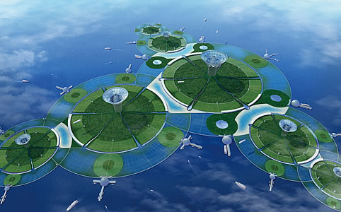 Úszó városokat akar létrehozni a Shimizu. A japán vállalat előrukkolt már a Holdra telepített erőmű ötletével. Új álmuk, hogy szén-dioxid mentes városokat hozzanak létre.